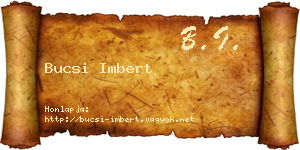 Bucsi Imbert névjegykártya